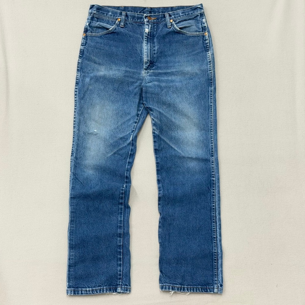 Vintage Wrangler Cowboy Cut Jeans 936DEN Mens‎ 36x33 Blue Denim Western Rodeo